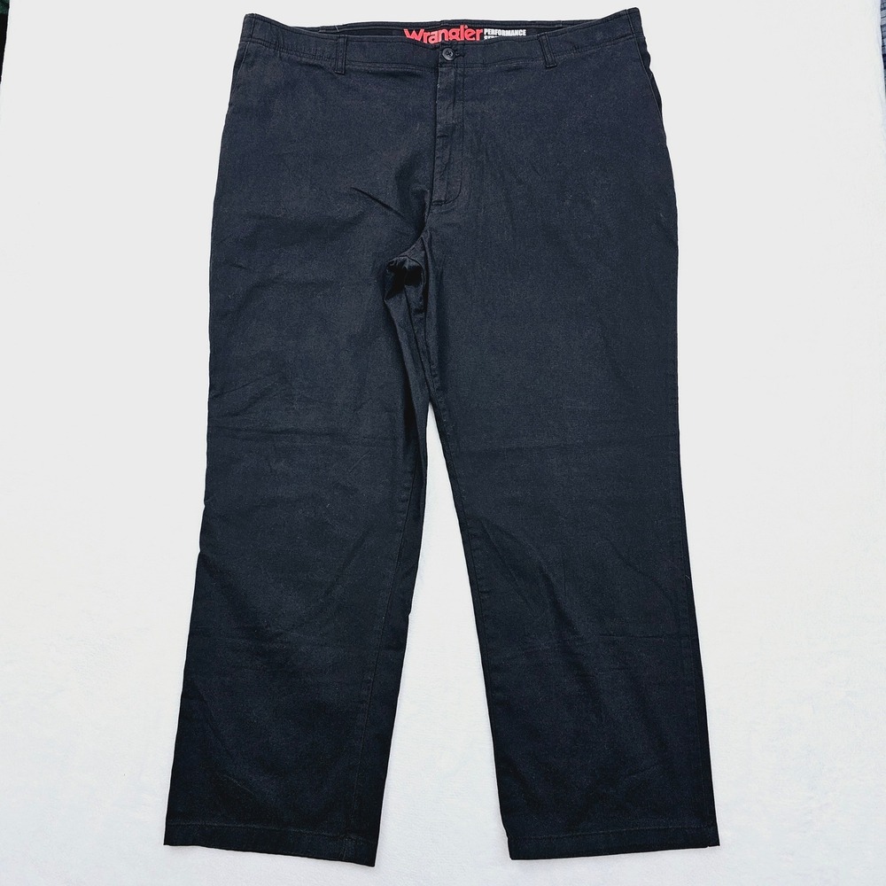 NEW Wrangler Mens 40W 30L Performance Series‎ Black Straight Fit Pants 67PSWBL - Picture 2 of 10